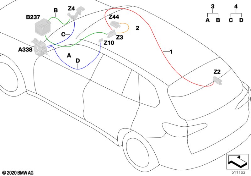 Supply cable main wiring harness
