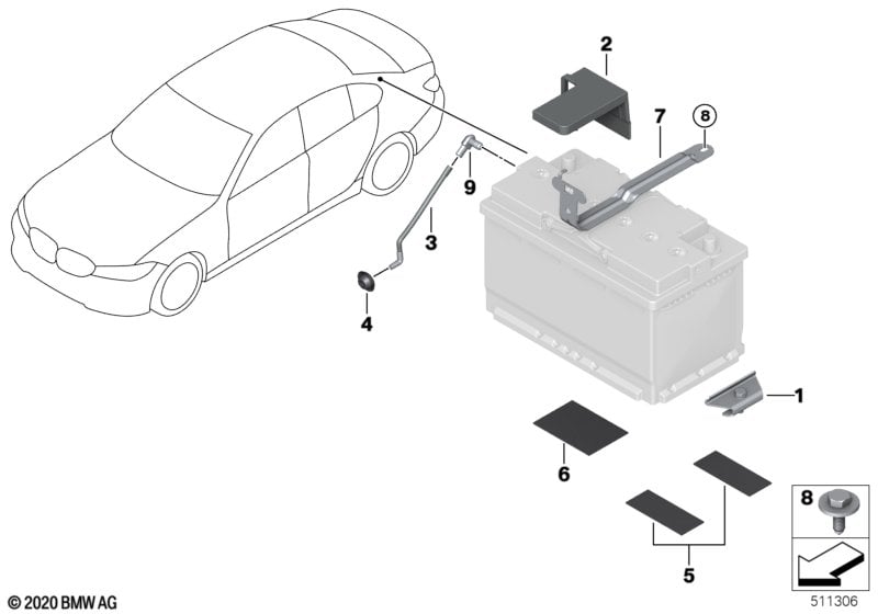 Original BMW battery add-on parts