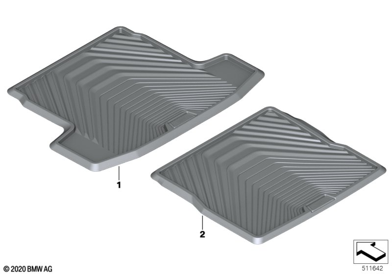 Fitted luggage compartment mat