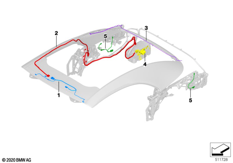 Convertible top wiring harness