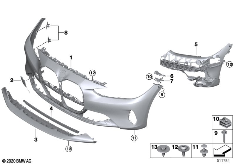Trim cover, front
