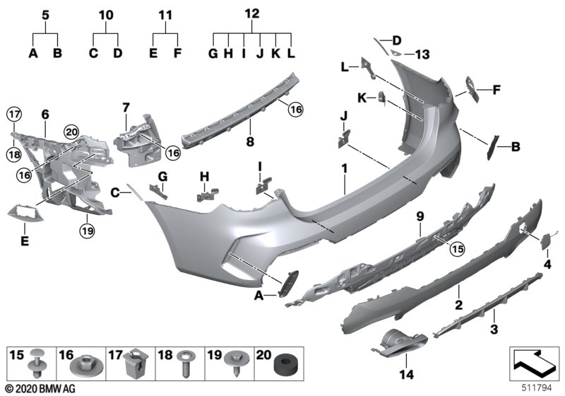 M Trim, rear