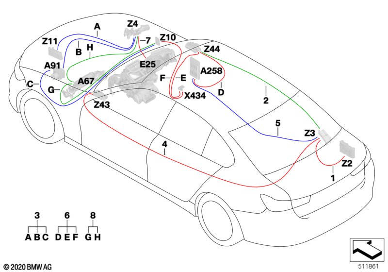 Supply cable main wiring harness