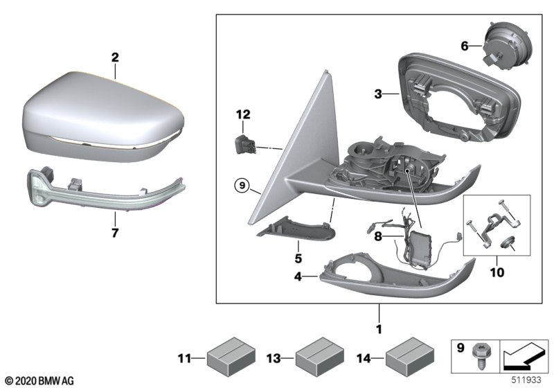 Exterior mirror (S760A)