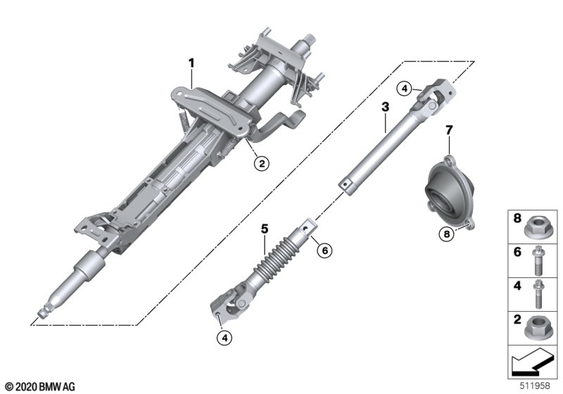 Steering column man.adjust./Mount. parts