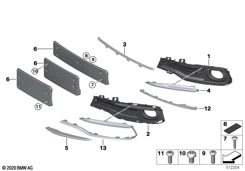 Trim, decor elements, front