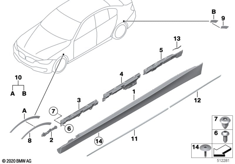 Cover door sill / wheel arch