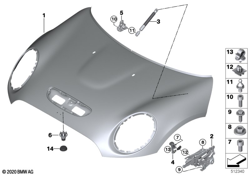 Hood / mounted parts