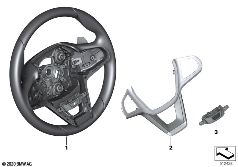 Individual Sport steering wheel, leather