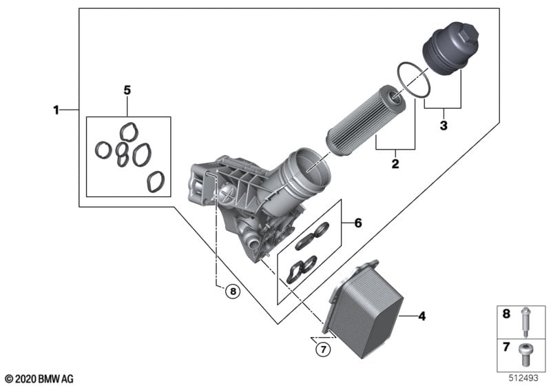 Lubricat.syst.-oil filter,heat exchanger