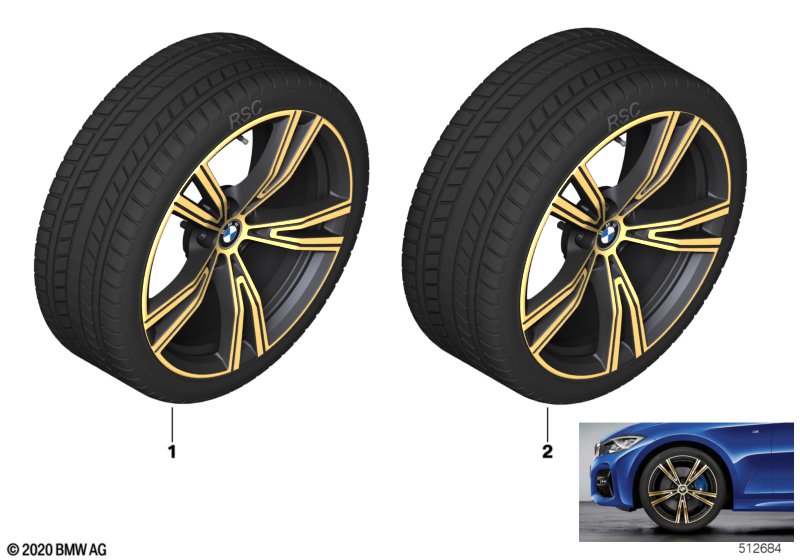 Winter wheel w.tire dbl.spoke 793 - 19