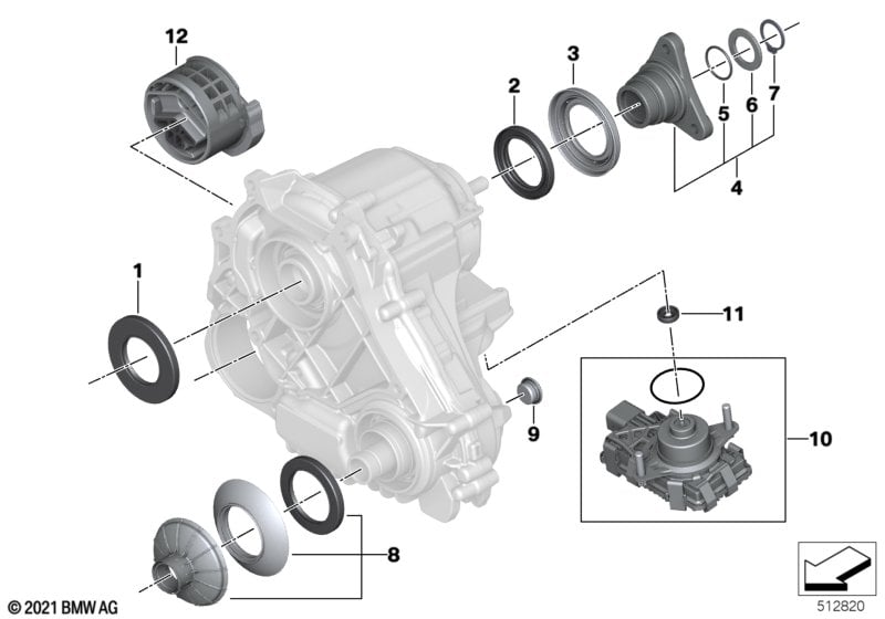 Transfer case single parts ATC 13