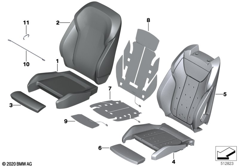 Seat, front, uphlstry, cover, Sport seat