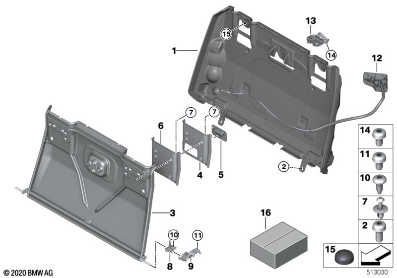 Seat, rear, seat frame