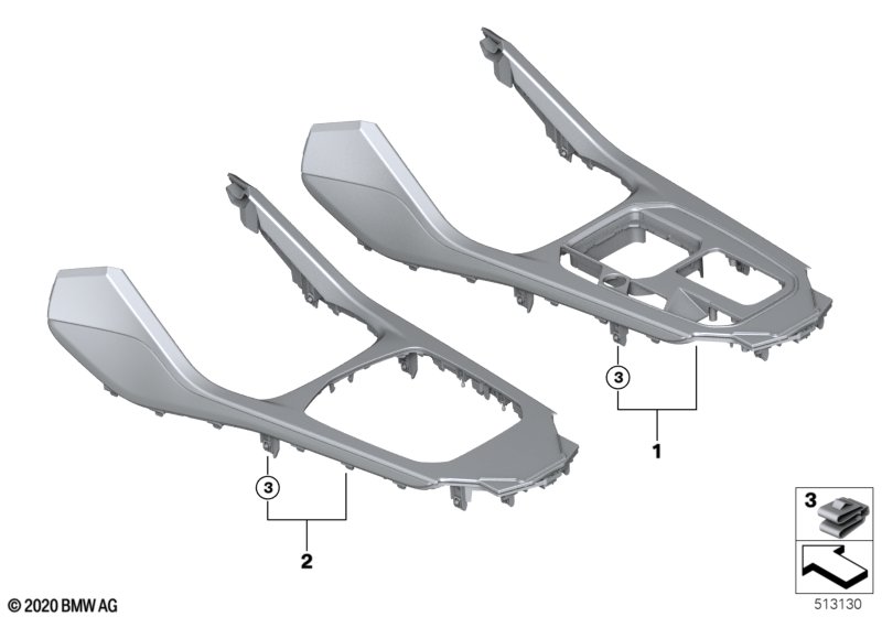 Decor trims, centre console