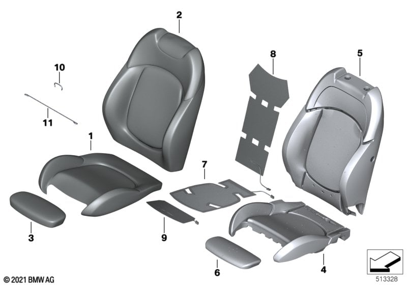 Seat, front, uphlstry, cover, Sport seat