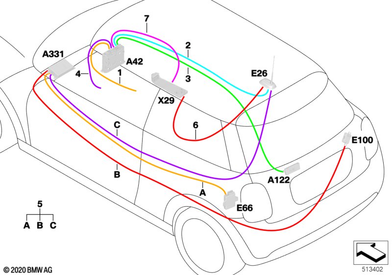 Wiring harness repair cable antenna/coax
