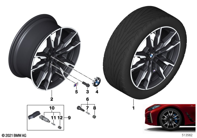 BMW LA wheel double spoke 861M - 19