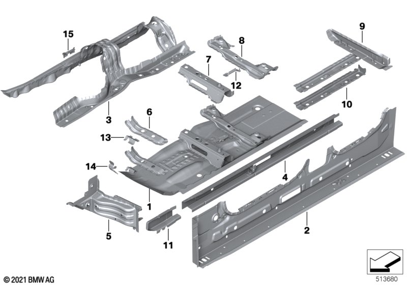 Partition trunk/Floor parts