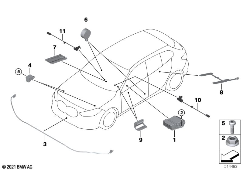 Electric parts airbag