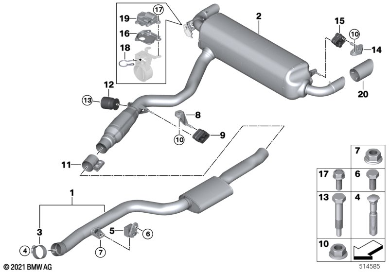 Genuine BMW 18308686640 Actuator Drive, Exhaust Flap | ML Performance US Car Parts