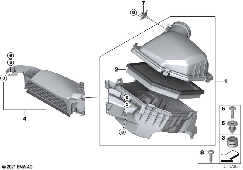 Intake noise attenuator / air duct