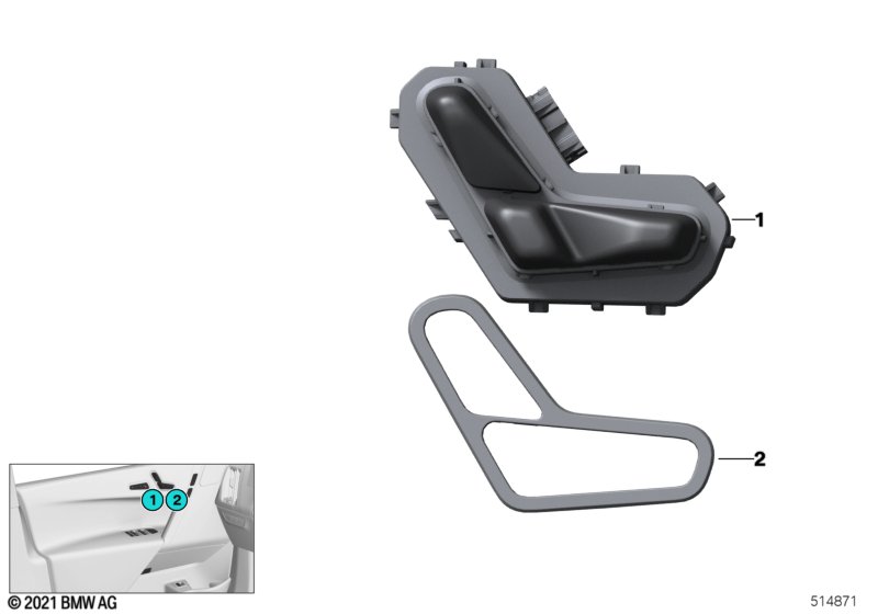 Seat adjustment switch, driver