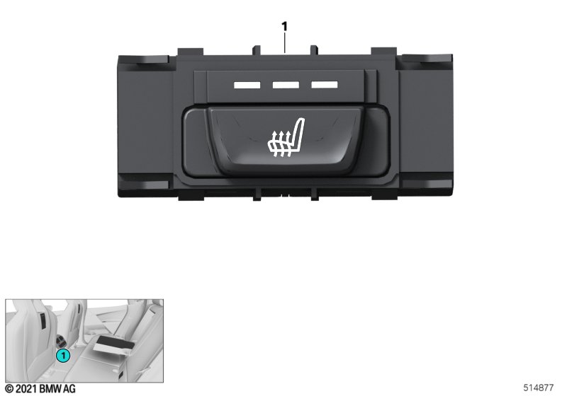 Switch seat heating rear