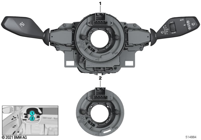 Switch unit steering column