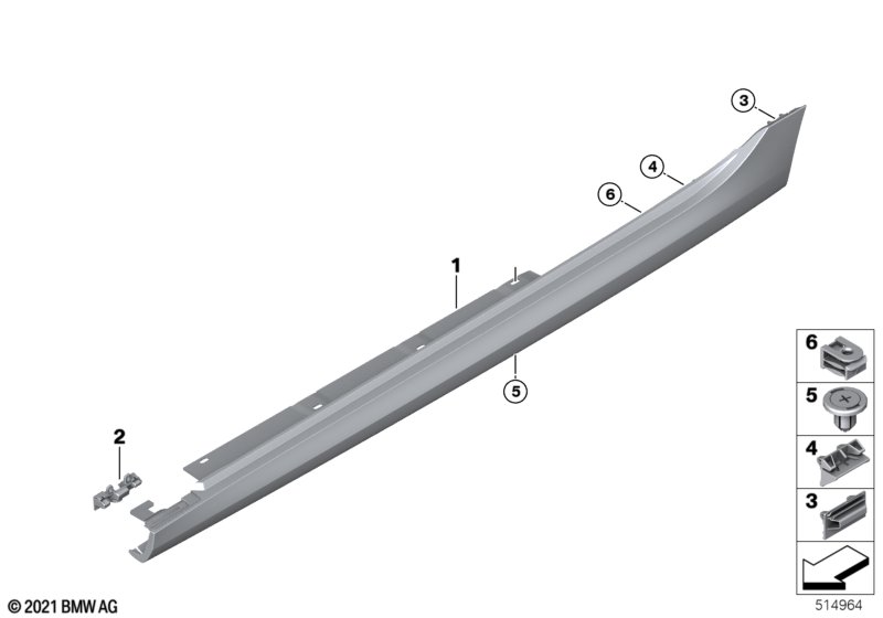 M cover for rocker panel / wheel arch