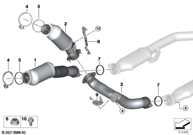 Engine-side catalytic converter