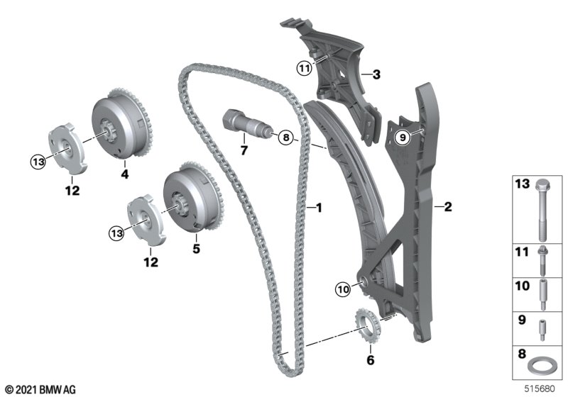 Timing and valve train-timing chain