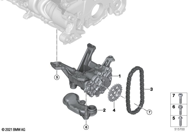 Lubrication system/Oil pump with drive