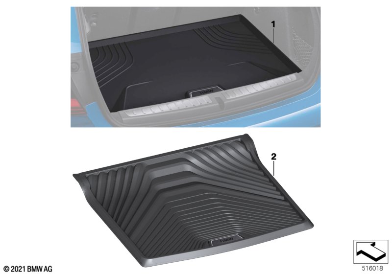 Fitted luggage compartment mat