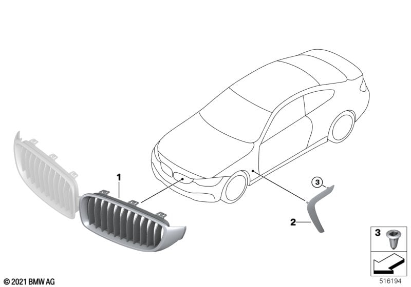 Exterior trim / grill