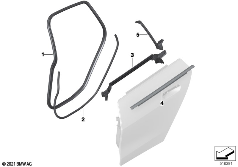 Caches et joints porte arrière