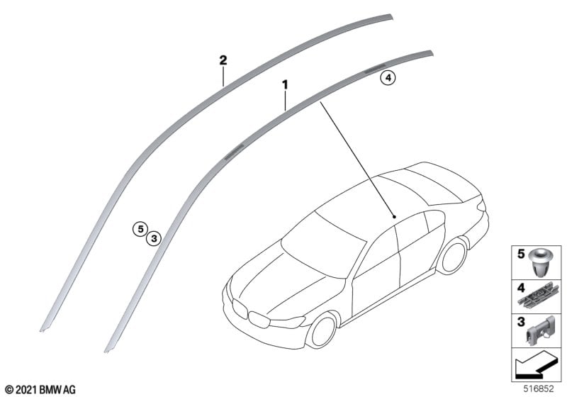 Roof moulding/Roof rail
