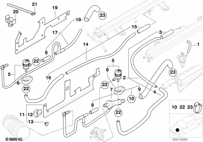 Valves/Pipes of fuel injection system