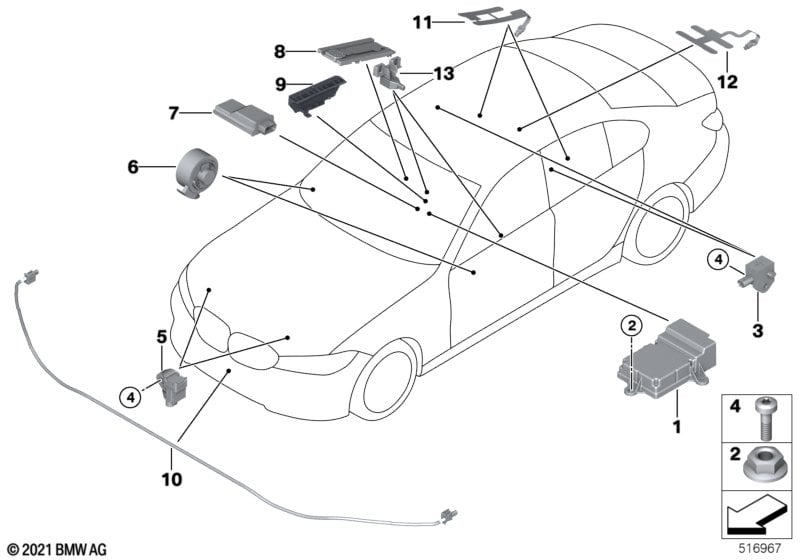 Electric parts airbag