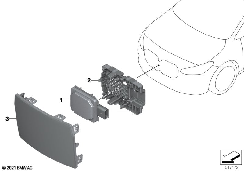 Front radar sensor