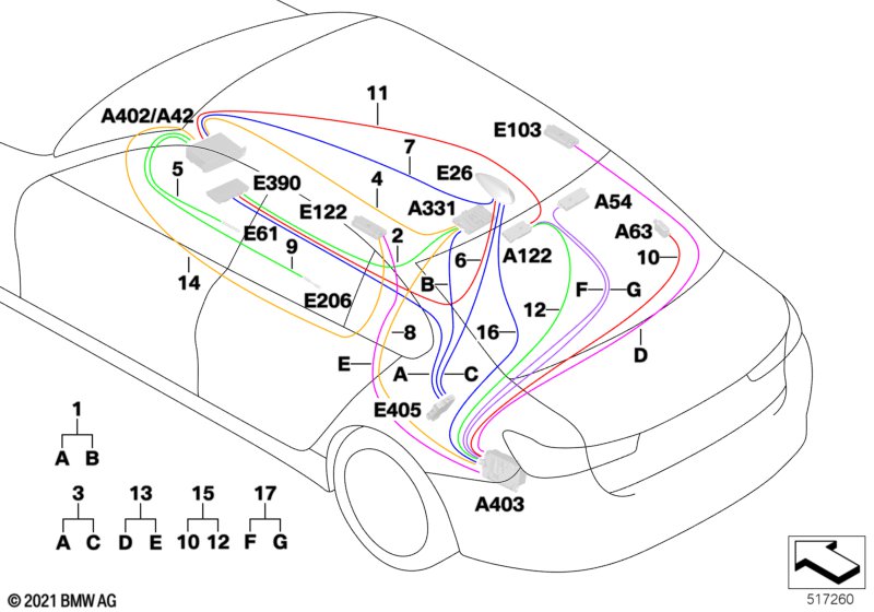 Wiring harness repair cable antenna/coax