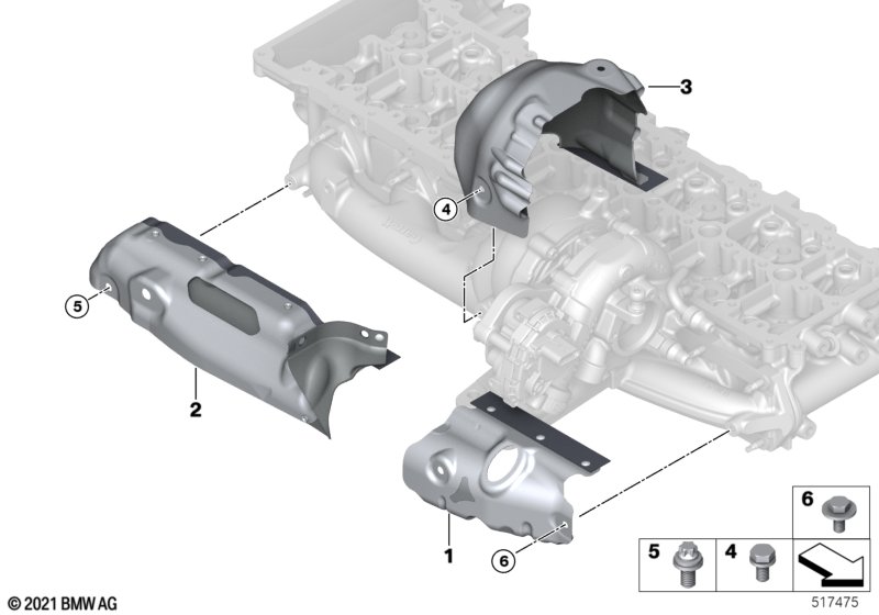 Exhaust turbocharger heat shield