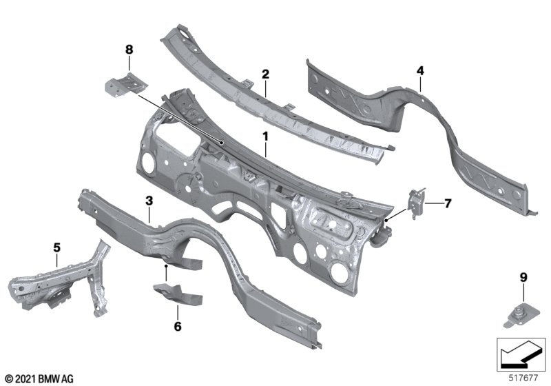 Splash wall parts