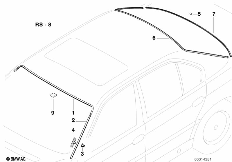 Genuine BMW 51318125899 E38 Covering Upper CHROM (Inc. 728iL, 730d & 750i) | ML Performance UK Car Parts