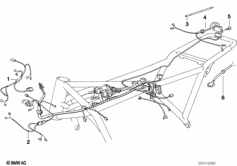 Cable harness cover front/rear