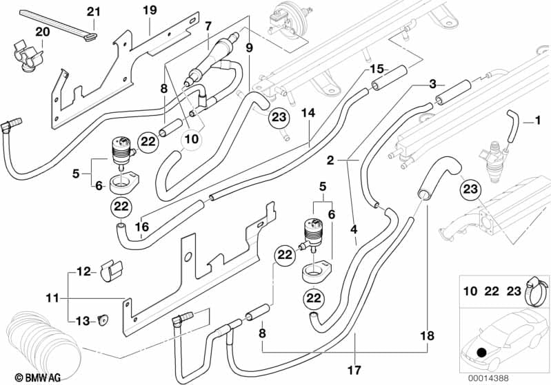 Valves/Pipes of fuel injection system