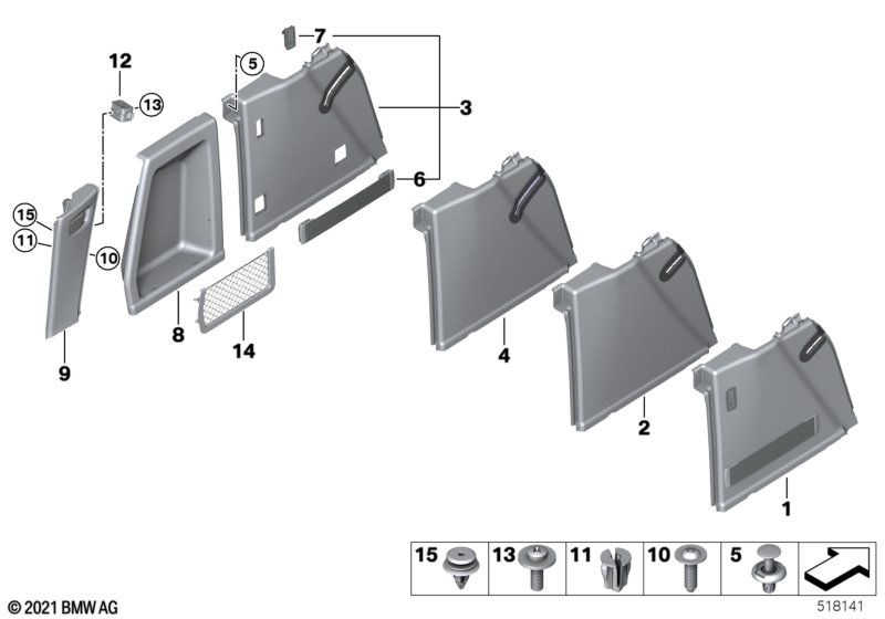 Left trunk trim