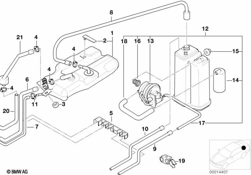 Genuine BMW 16131183597 E39 E38 Pressure Hose Assy (Inc. 740iL, 740iLP & 740i) | ML Performance UK Car Parts