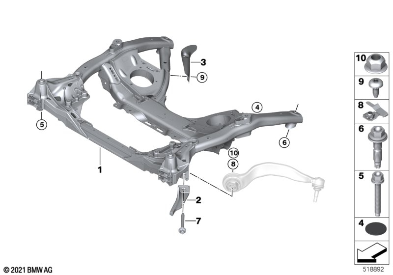 Front axle support
