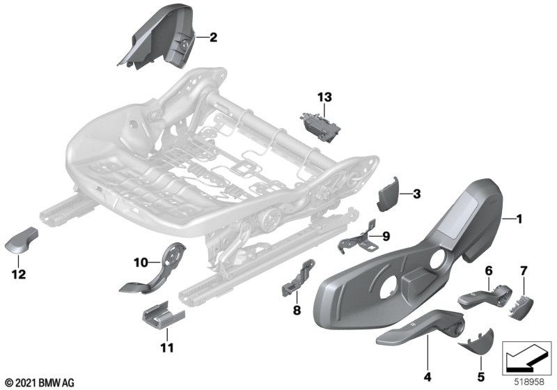 Seat, front, seat trim, manual